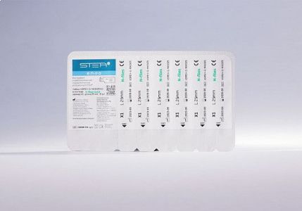 Файлы машинные N-files Gold, со смещенным центром вращения, размер X1, длина 21мм, никель-титан - 6 шт. STEA