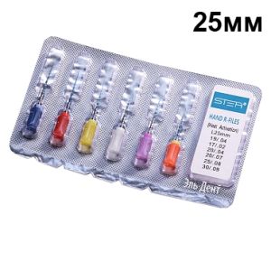 R-files Blue ручные, в ассортименте, 25мм, 6шт. STEA