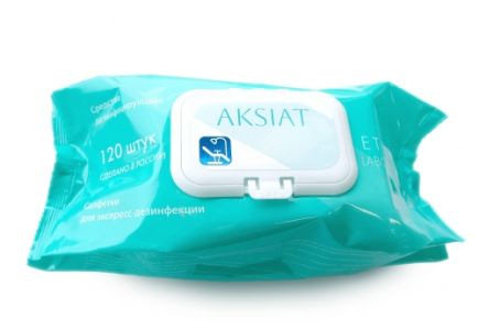 AKSIAT салфетки для экспресс-дезинфекции 120 шт (flow pack)
