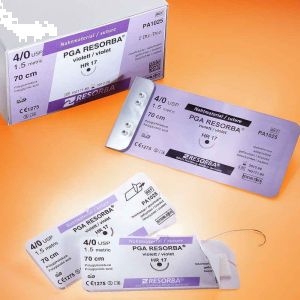 ПГА РЕСОРБА 5-0 USP, 0.45 м, 18мм, 24 шт, неокрашенный