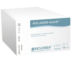 Губка гемостатическая Коллаген Resorb 1,8 х 3,6 см, 1 шт