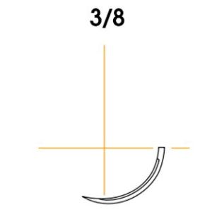 Гликолон, 6/0, 45см, 11мм, об./реж 3/8, 24 шт, Материал шовный хирургический, фиолетовая нить, РВ41512, Resorba