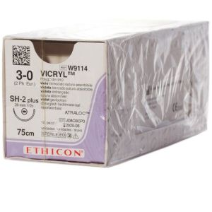 Vicryl W9114 3|0 (75см,20мм,1|2, кол.) 12шт.