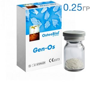 OsteoBiol Gen-Os Mix 0,25г-Гранулы из смеси губчатой и кортикальной кости с коллагеном, M1052FS, M1052FE
