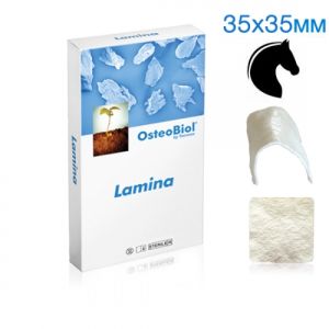 OsteoBiol Soft Cortical Lamina (конский) 35x35х0.9мм. Мембрана кортикальная средняя изогнутая LS10HE