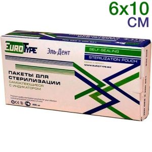 Пакеты для стерилизации EuroТуре 060 х 100 мм (200шт.)