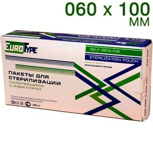 Пакеты для стерилизации EuroТуре 060 х 100 мм (200шт.)