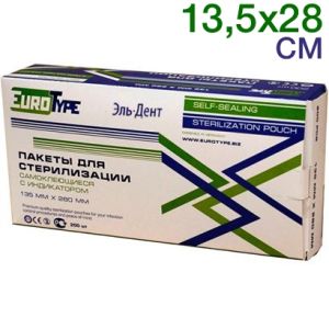 Пакеты для стерилизации EuroТуре 135 х 280 мм (200шт.)
