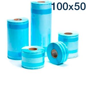 Рулон для стерилизации со складкой 100х50мм/100м "Клинипак"