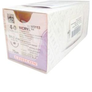 Vicryl W9113 4|0 (75см,игла колющая 20мм, 1|2)12шт.