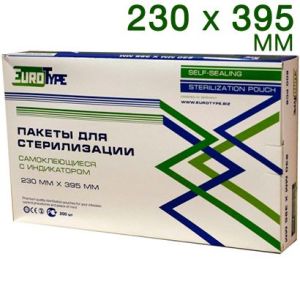 Пакеты для стерилизации EuroТуре 230 х 395 мм (200шт.)