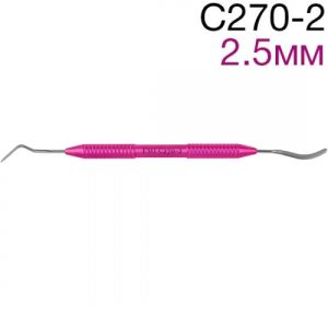 Гладилка С270-2 (шир.2,5мм) серп. – дистальная, изогнутая под углом 50, ЭМИ