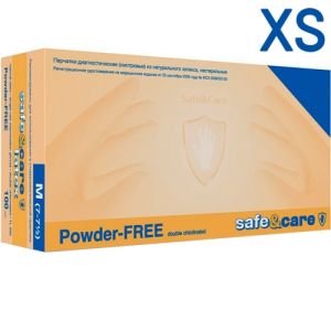 Перчатки латексные Safe & Care XS (5/5,5) 100 шт.