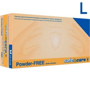 Перчатки латексные Safe & Care L (8/8,5) 100 шт.
