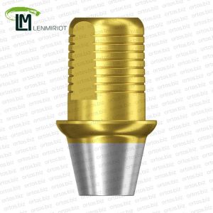 Титановое основание TiN Flat, совместимое с NobelActive RP, Lenmiriot A, NobelReplace Conical Connection, Lenmiriot CC