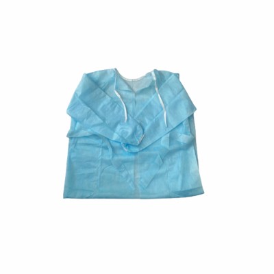 Халат: h-140см;2 завязки;рукав резинка;горловина завязка; (52-54р-р); пл.25СС # одн.стер.