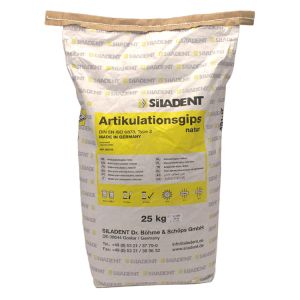 Гипс Artikulationsgips nature, 2 кл, цвет натурально-белый, 25 кг, мешок