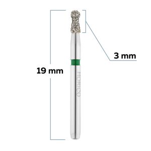 Бор алмазный для турбинного наконечника шар с юбкой - 014 зеленый