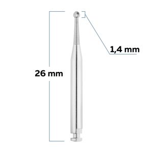 Бор твердосплавный для углового наконечника - шар, хирургическая длина - 014