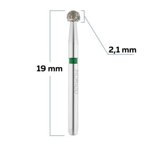 Бор алмазный для турбинного наконечника шар - 021 зеленый