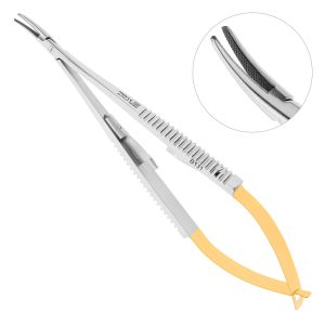 Микроиглодержатель TUC CASTROVIEJO изогнутый, 14 см