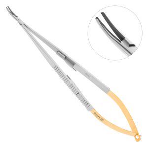 Микроиглодержатель TUC CASTROVIEJO изогнутый, 18 см