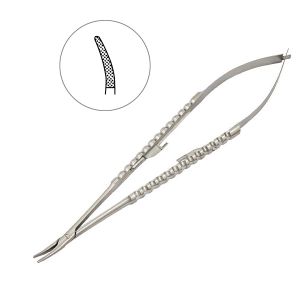 Иглодержатель хирургический изогнутый Micro-Nadelhalter , 18 см, 40-96D*